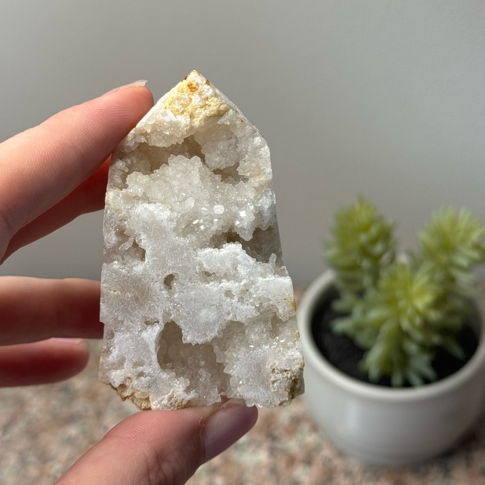 Druzy Quartz Geode Tower